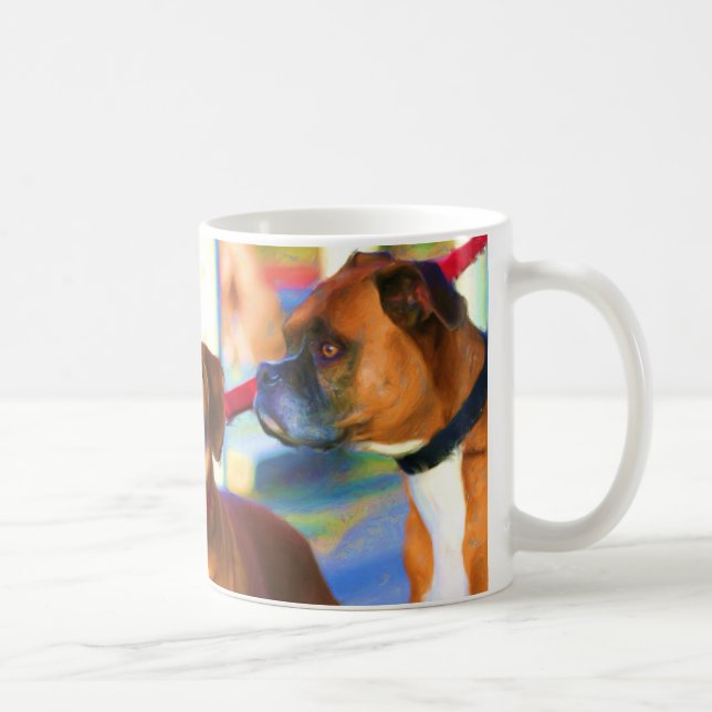 Two Boxers Art mug (Right)