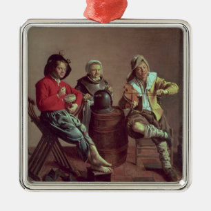 Two Boys and a Girl Making Music, 1629 Metal Tree Decoration