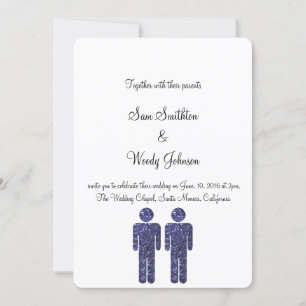 Two Boys Wedding Invitation