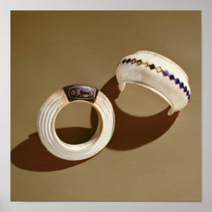Two bracelets, from the Tomb of Tutankhamun Poster