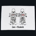 Two Brides Biker Motorcycle Wedding Large Gift Bag<br><div class="desc">Biker motorcycle wedding gift bag.
Wording can be edited if you would like to change the font. You can also change the font size and placement.</div>