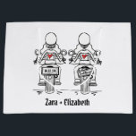 Two Brides Biker Motorcycle Wedding Large Gift Bag<br><div class="desc">Biker motorcycle wedding gift bag.
Wording can be edited if you would like to change the font. You can also change the font size and placement.</div>