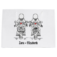 Two Brides Biker Motorcycle Wedding