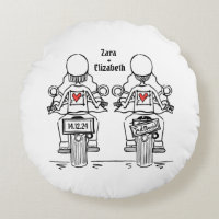 Two Brides Biker Motorcycle Wedding