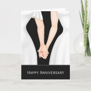 Two Brides In Dresses Wedding Anniversary Card
