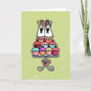 Two Brides on Cupcakes Card
