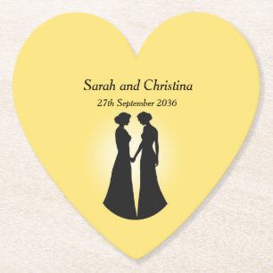 Two Brides Paper Coaster
