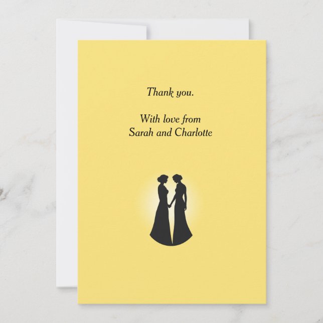 Two Brides Thank You Card (Front)
