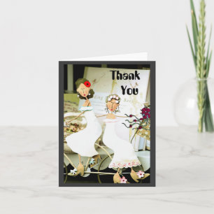 Two Brides Thank You Note Card