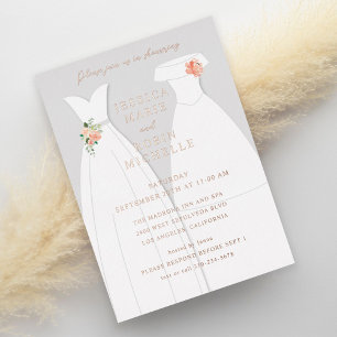 Two Brides Wedding Dress Lesbians Couples Shower