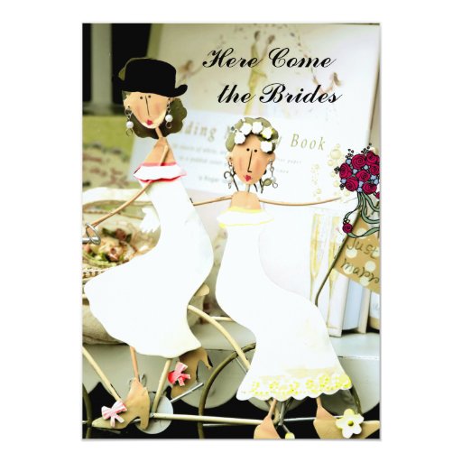 Two Brides Wedding Invitation with two Brides Zazzle