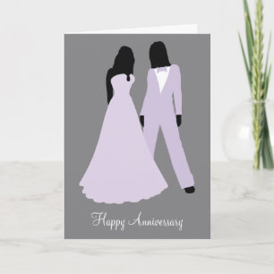 Two Brides Wedding Suit and Dress Card