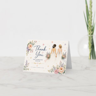 Two Brides Wedding Thank You Card