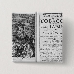 'Two Broadsides Against Tobacco 15 Cm Square Badge