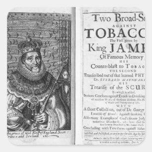 'Two Broadsides Against Tobacco Square Sticker