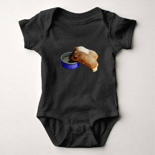 Two Brown And White Guinea Pigs, Baby Bodysuit