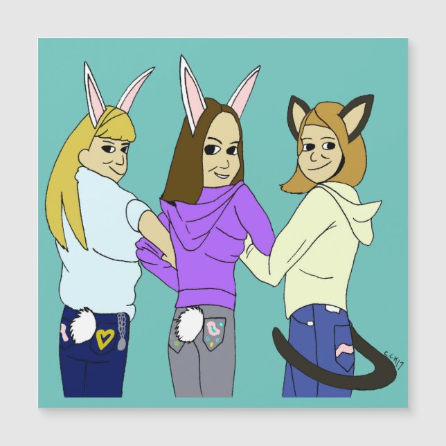 Two bunnies and a kitty (Front)