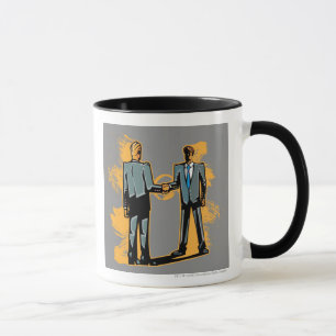 Two businessman shaking hands mug
