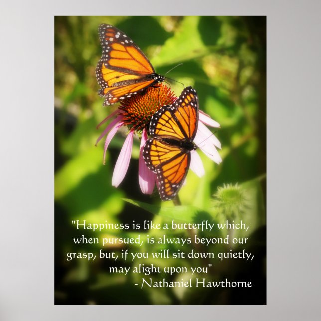 Two Butterflies Quote Poster (Front)