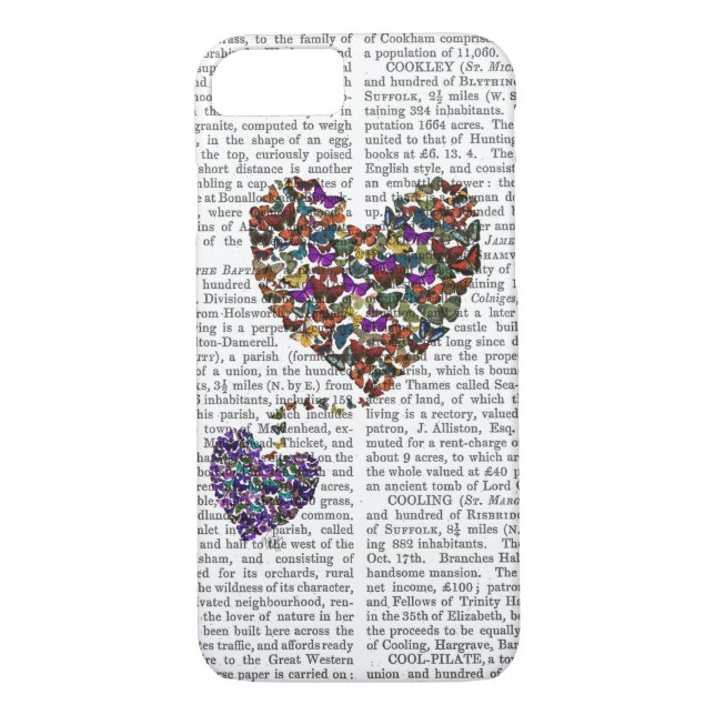 Two Butterfly Hearts Case-Mate iPhone Case (Back)
