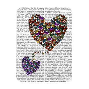 Two Butterfly Hearts Magnet