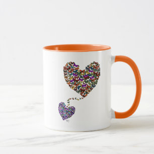 Two Butterfly Hearts Mug