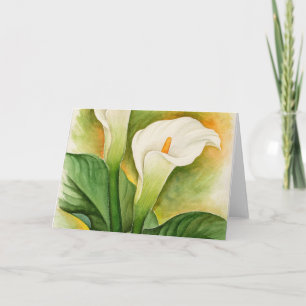 Two Cala Lilies Watercolor Art — Multi Card