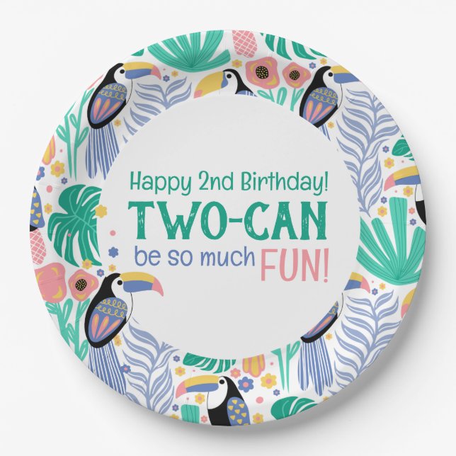 TWO-CAN Be So Much Fun, Birthday Paper Plate (Front)