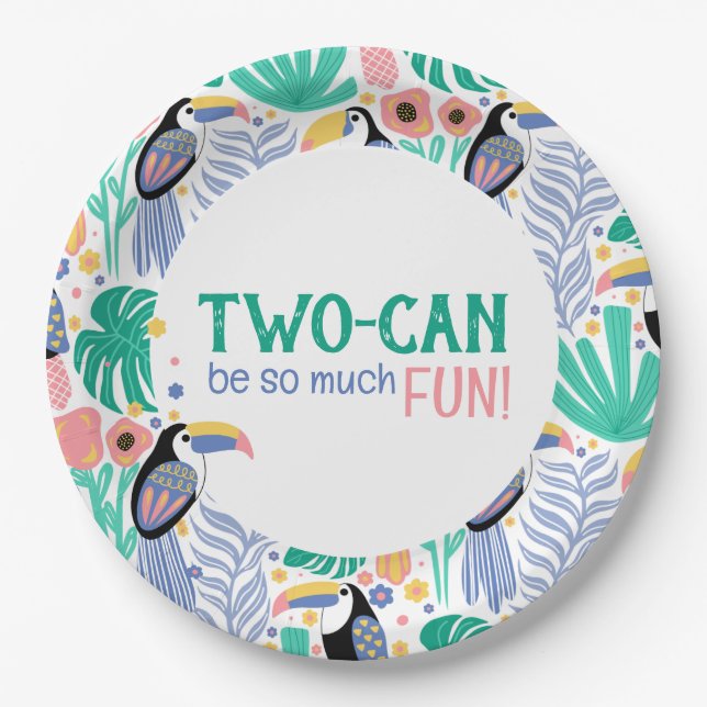 TWO-CAN Be So Much Fun, Birthday Paper Plate (Front)