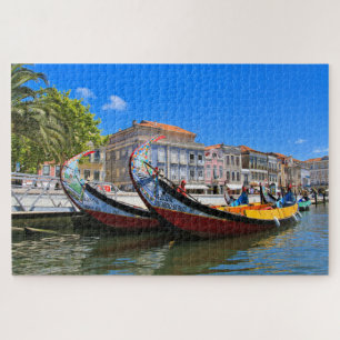 Two canal boats, Aveiro, Portugal Jigsaw Puzzle