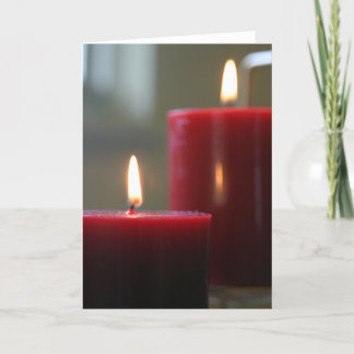 Two Candles Holiday Card