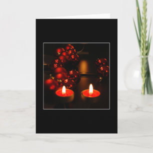 TWO CANDLES Season's Greetings 2017 2018 Holiday Card