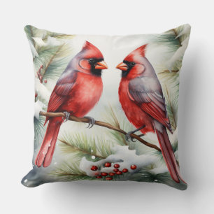 Two Cardinals Cushion