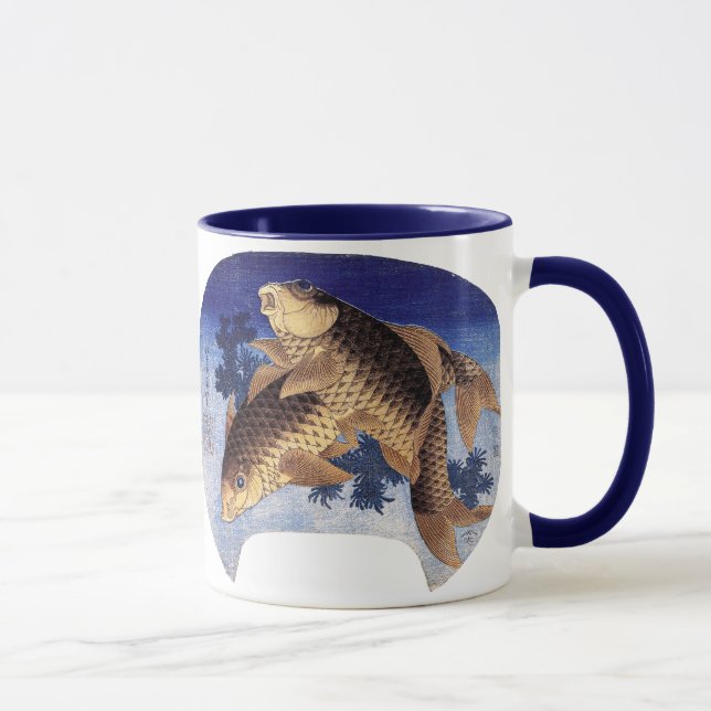 Two Carps, Hokusai Mug (Right)