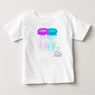 Two Cartoon Jellyfish Baby T-Shirt