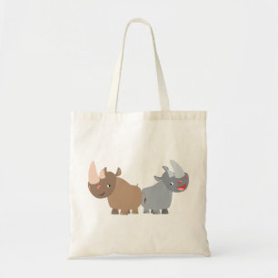Two Cartoon Rhinos Bag