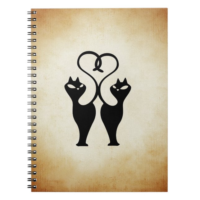 Two Cat Silhouette Notebook (Front)