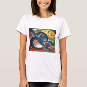 Two Cats, Blue and Yellow, Franz Marc T-Shirt