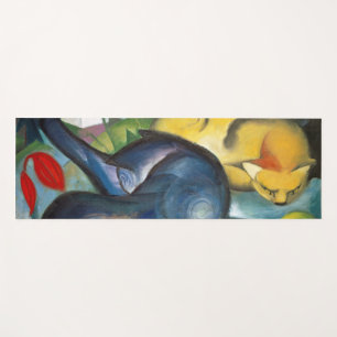 Two Cats, Blue and Yellow, Franz Marc Yoga Mat