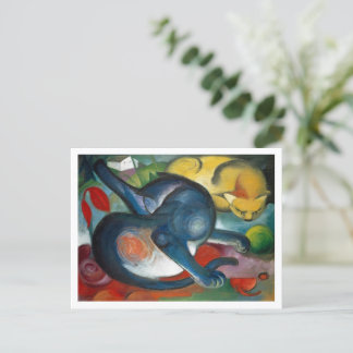 Two Cats by Franz Marc Postcard