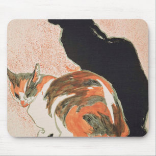 Two Cats By Theophile Alexandre Steinlen Mouse Mat