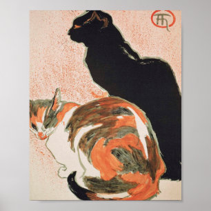 Two Cats By Theophile Alexandre Steinlen Poster