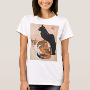 Two Cats By Theophile Alexandre Steinlen T-Shirt