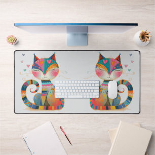 Two Cats  Desk Mat