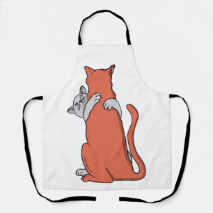 Two Cats Embrace Friendship Apron