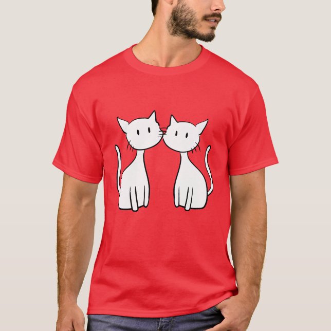 two cats friends cute friends T-Shirt (Front)