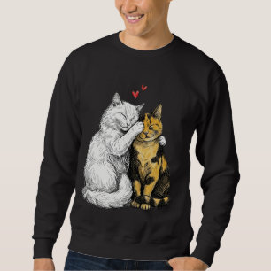 Two Cats in Love Pen & Ink  Sweatshirt