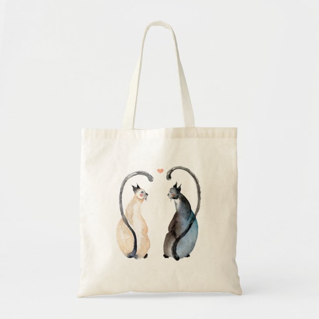 Two Cats in Love Tote Bag (Front)