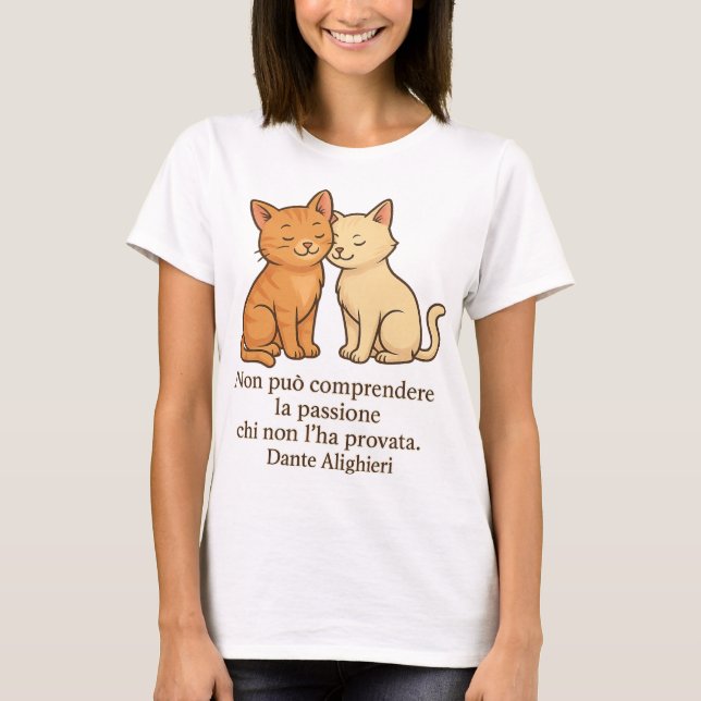 Two cats in love who represent love T-Shirt (Front)