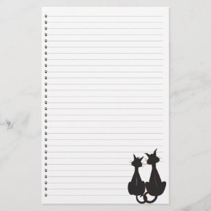 Two Cats Lined Stationery